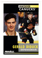 Gerald Diduck - Vancouver Canucks (NHL Hockey Card) 1991-92 Pinnacle # 211 Mint