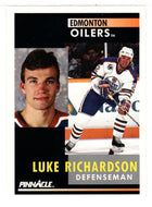Luke Richardson - Edmonton Oilers (NHL Hockey Card) 1991-92 Pinnacle # 212 Mint