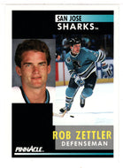 Rob Zettler - San Jose Sharks (NHL Hockey Card) 1991-92 Pinnacle # 213 Mint