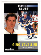 Gino Cavallini - St. Louis Blues (NHL Hockey Card) 1991-92 Pinnacle # 216 Mint