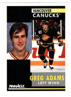 Greg Adams - Vancouver Canucks (NHL Hockey Card) 1991-92 Pinnacle # 218 Mint