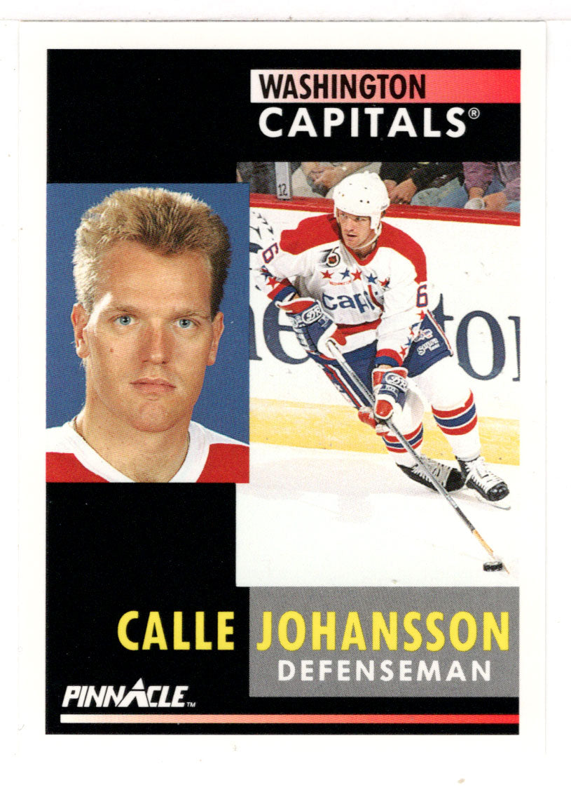 Calle Johansson - Washington Capitals (NHL Hockey Card) 1991-92 Pinnacle # 232 Mint