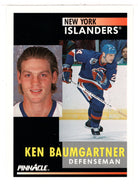 Ken Baumgartner - New York Islanders (NHL Hockey Card) 1991-92 Pinnacle # 239 Mint
