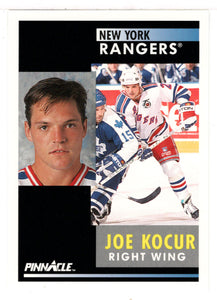 Joey Kocur - New York Rangers (NHL Hockey Card) 1991-92 Pinnacle # 240 Mint