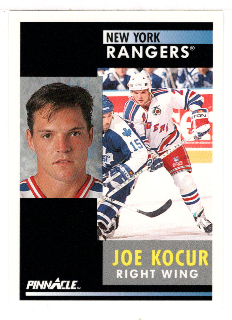 Joey Kocur - New York Rangers (NHL Hockey Card) 1991-92 Pinnacle # 240 Mint