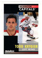 Todd Krygier - Washington Capitals (NHL Hockey Card) 1991-92 Pinnacle # 242 Mint