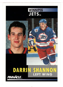 Darrin Shannon - Winnipeg Jets (NHL Hockey Card) 1991-92 Pinnacle # 243 Mint