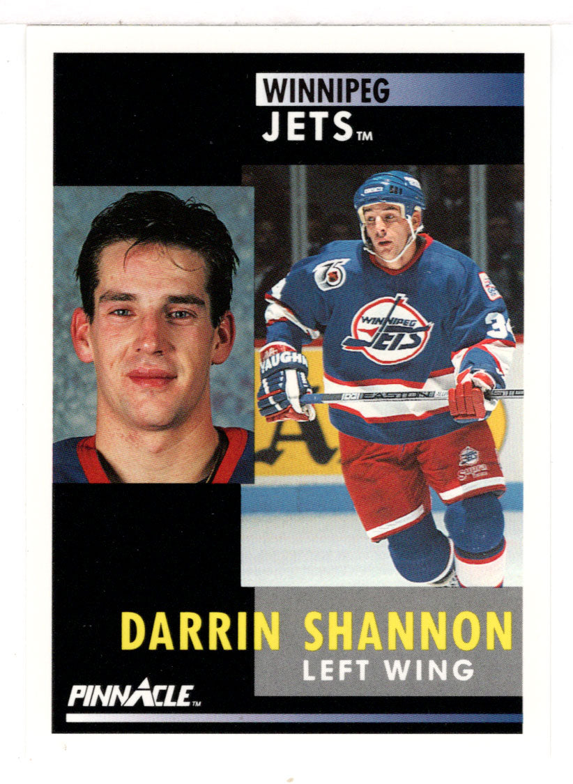 Darrin Shannon - Winnipeg Jets (NHL Hockey Card) 1991-92 Pinnacle # 243 Mint