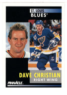 Dave Christian - St. Louis Blues (NHL Hockey Card) 1991-92 Pinnacle # 244 Mint