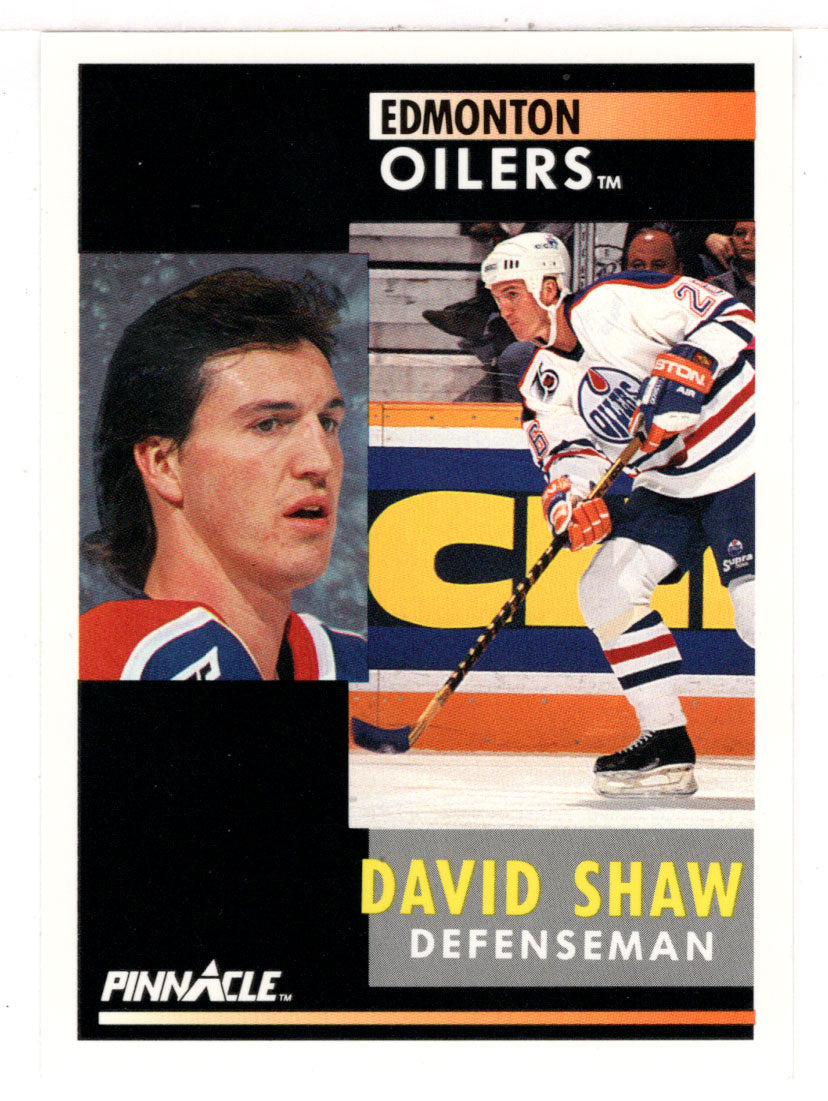David Shaw - Edmonton Oilers (NHL Hockey Card) 1991-92 Pinnacle # 251 Mint