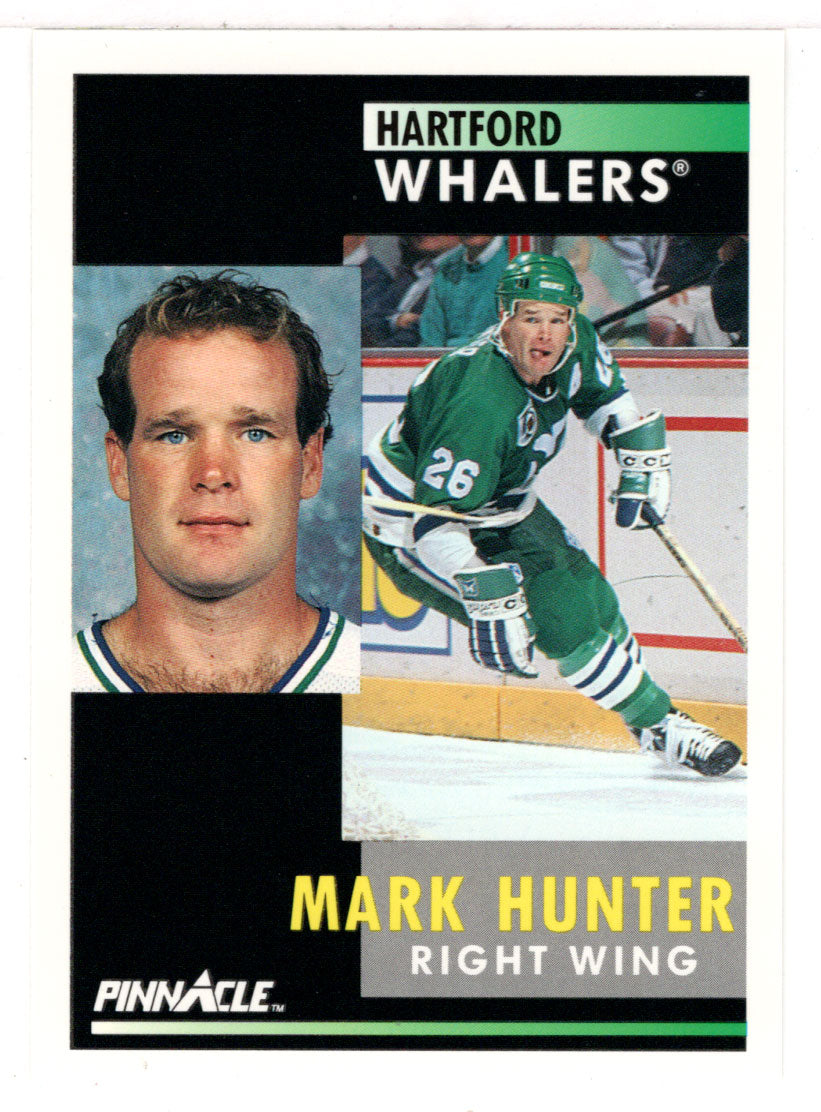 Mark Hunter - Hartford Whalers (NHL Hockey Card) 1991-92 Pinnacle # 253 Mint