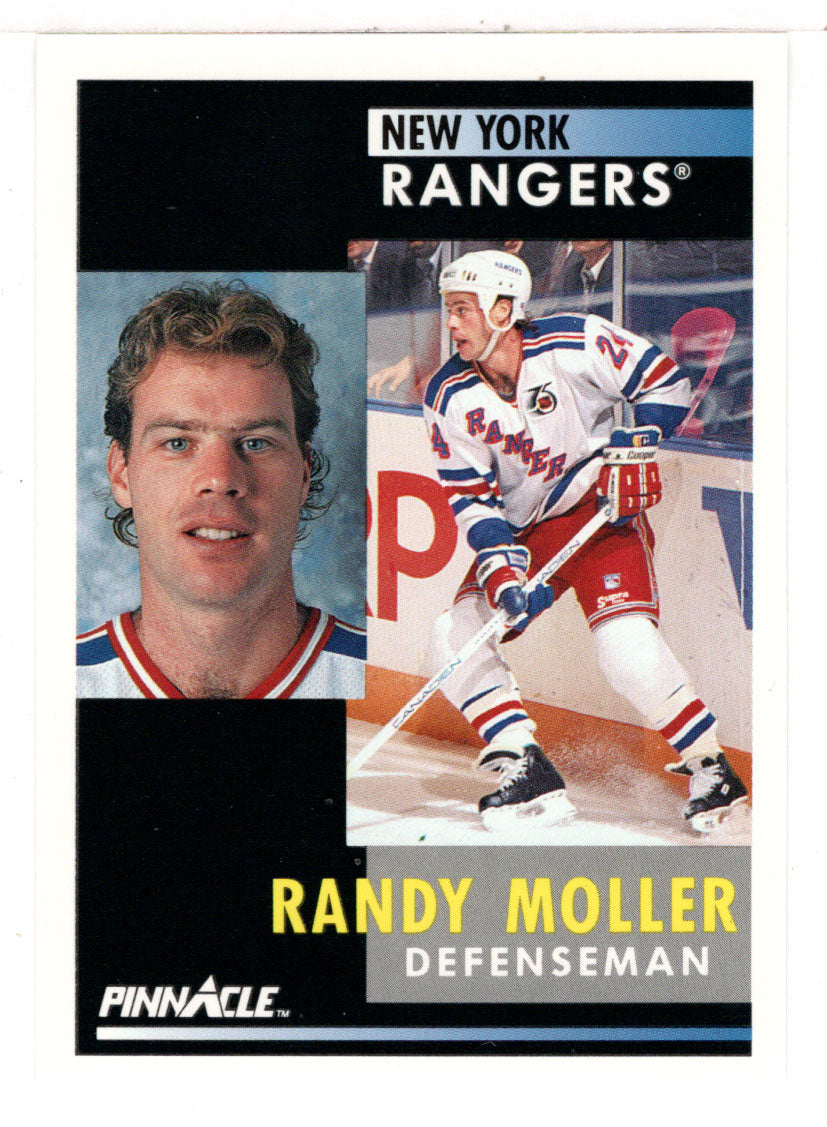 Randy Moller - New York Rangers (NHL Hockey Card) 1991-92 Pinnacle # 256 Mint