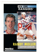 Randy Moller - New York Rangers (NHL Hockey Card) 1991-92 Pinnacle # 256 Mint