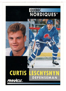 Curtis Leschyshyn - Quebec Nordiques (NHL Hockey Card) 1991-92 Pinnacle # 258 Mint