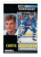 Curtis Leschyshyn - Quebec Nordiques (NHL Hockey Card) 1991-92 Pinnacle # 258 Mint