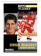Sergei Makarov - Calgary Flames (NHL Hockey Card) 1991-92 Pinnacle # 271 Mint