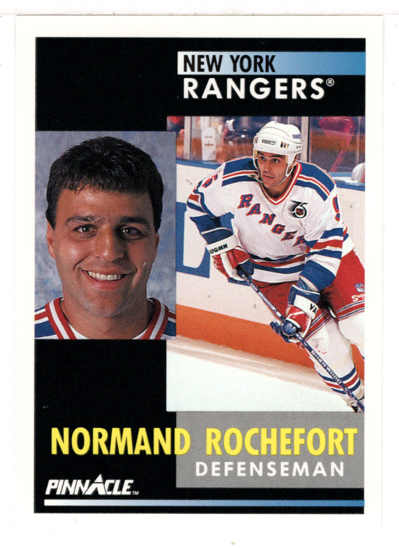 Normand Rochefort - New York Rangers (NHL Hockey Card) 1991-92 Pinnacle # 273 Mint