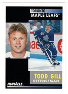 Todd Gill - Toronto Maple Leafs (NHL Hockey Card) 1991-92 Pinnacle # 278 Mint