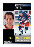 Paul MacDermid - Winnipeg Jets (NHL Hockey Card) 1991-92 Pinnacle # 279 Mint