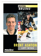 Brent Ashton - Boston Bruins (NHL Hockey Card) 1991-92 Pinnacle # 280 Mint