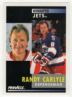 Randy Carlyle - Winnipeg Jets (NHL Hockey Card) 1991-92 Pinnacle # 288 Mint