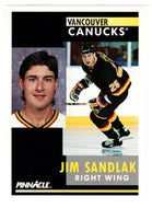 Jim Sandlak - Vancouver Canucks (NHL Hockey Card) 1991-92 Pinnacle # 294 Mint