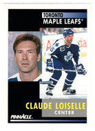 Claude Loiselle - Toronto Maple Leafs (NHL Hockey Card) 1991-92 Pinnacle # 296 Mint