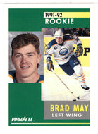 Brad May - Buffalo Sabres (NHL Hockey Card) 1991-92 Pinnacle # 302 Mint