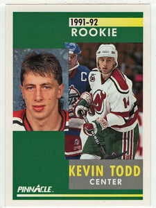 Kevin Todd RC - New Jersey Devils (NHL Hockey Card) 1991-92 Pinnacle # 308 Mint