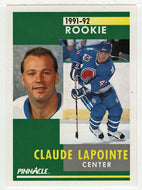 Claude Lapointe RC - Quebec Nordiques (NHL Hockey Card) 1991-92 Pinnacle # 313 Mint