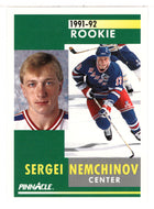 Sergei Nemchinov - New York Rangers (NHL Hockey Card) 1991-92 Pinnacle # 317 Mint