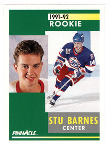 Stu Barnes - Winnipeg Jets (NHL Hockey Card) 1991-92 Pinnacle # 319 Mint