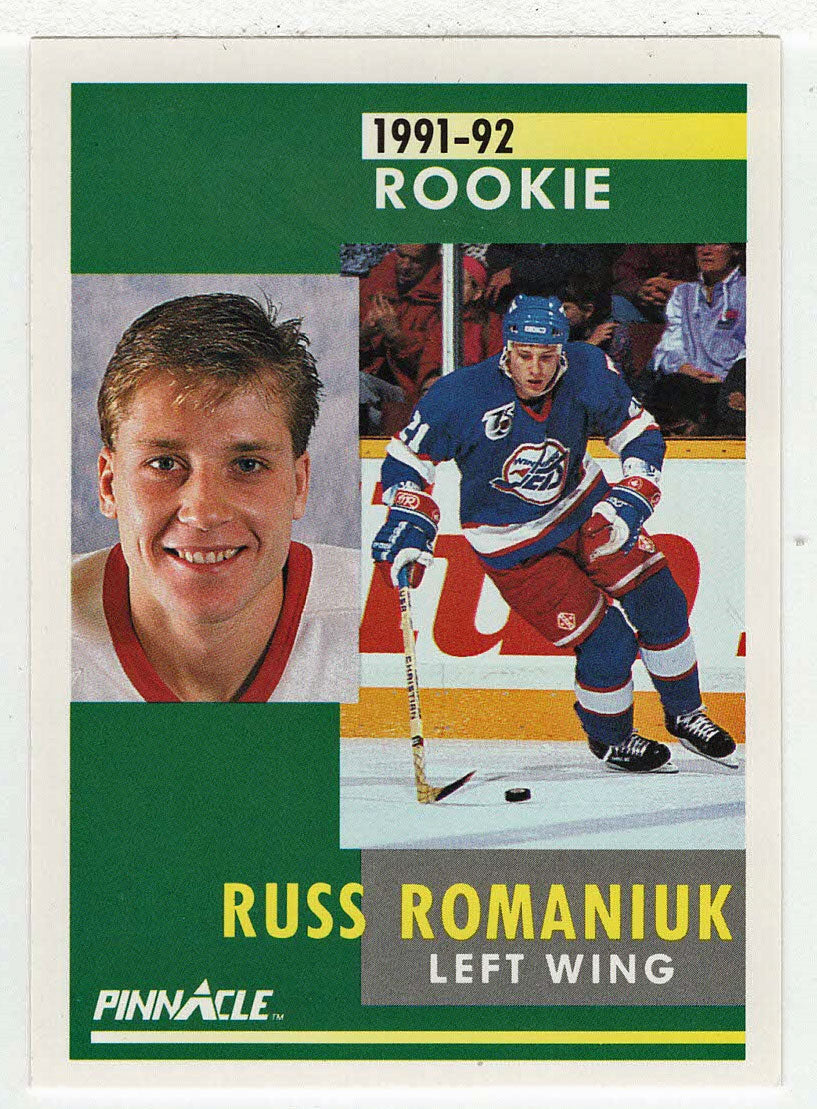 Russ Romaniuk RC - Winnipeg Jets (NHL Hockey Card) 1991-92 Pinnacle # 324 Mint