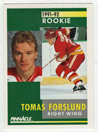 Tomas Forslund RC - Calgary Flames (NHL Hockey Card) 1991-92 Pinnacle # 333 Mint
