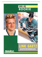 Link Gaetz - San Jose Sharks (NHL Hockey Card) 1991-92 Pinnacle # 339 Mint
