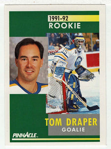 Tom Draper RC - Buffalo Sabres (NHL Hockey Card) 1991-92 Pinnacle # 341 Mint