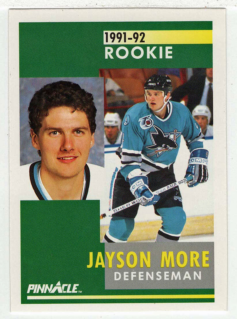 Jay More RC - San Jose Sharks (NHL Hockey Card) 1991-92 Pinnacle # 342 Mint