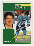 Jay More RC - San Jose Sharks (NHL Hockey Card) 1991-92 Pinnacle # 342 Mint