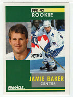 Jamie Baker RC - Quebec Nordiques (NHL Hockey Card) 1991-92 Pinnacle # 348 Mint