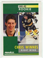 Chris Winnes RC - Boston Bruins (NHL Hockey Card) 1991-92 Pinnacle # 351 Mint