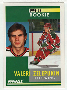 Valeri Zelepukin RC - New Jersey Devils (NHL Hockey Card) 1991-92 Pinnacle # 354 Mint