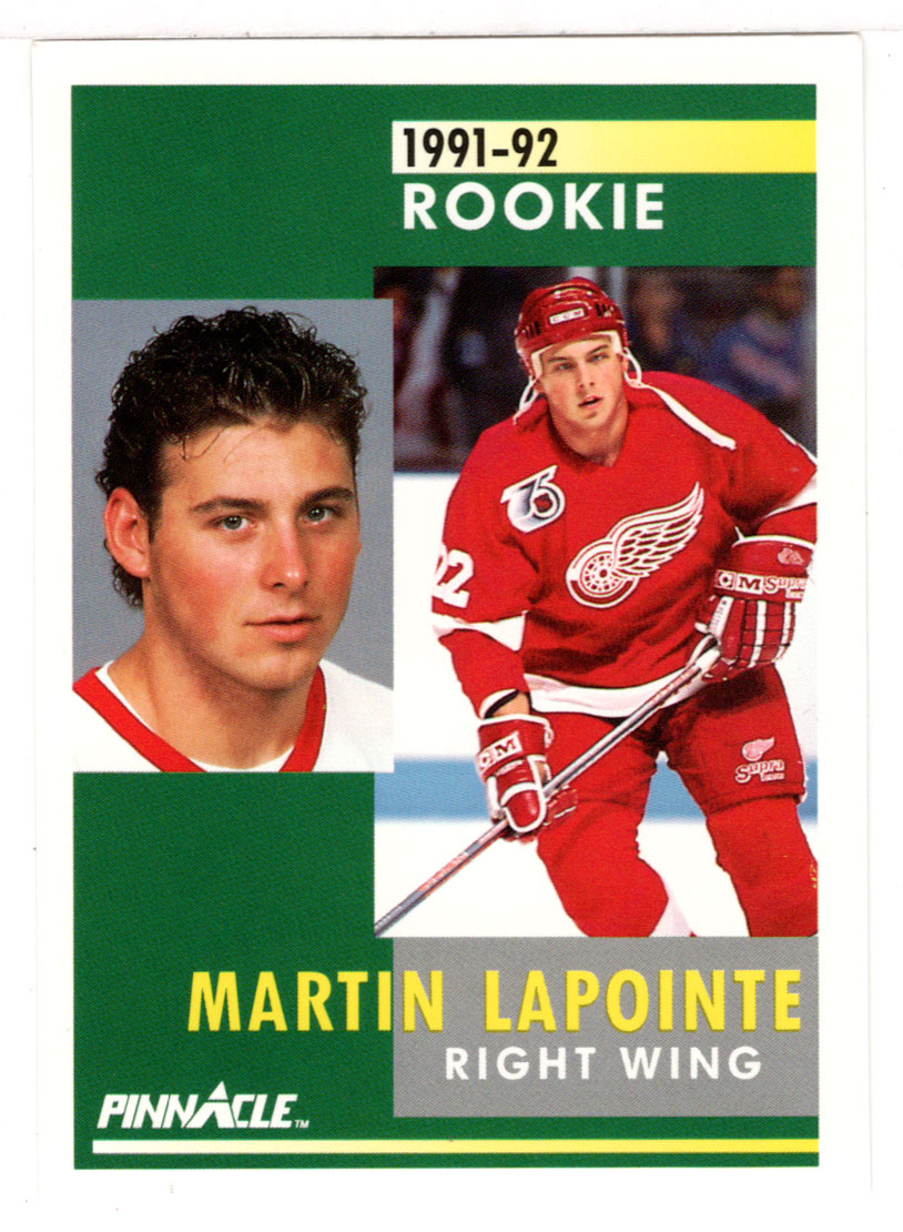 Martin Lapointe - Detroit Red Wings (NHL Hockey Card) 1991-92 Pinnacle # 355 Mint