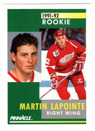 Martin Lapointe - Detroit Red Wings (NHL Hockey Card) 1991-92 Pinnacle # 355 Mint