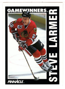 Steve Larmer - Chicago Blackhawks - Game Winners (NHL Hockey Card) 1991-92 Pinnacle # 357 Mint
