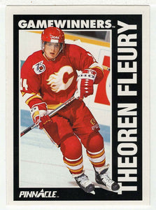 Theoren Fleury - Calgary Flames - Game Winners (NHL Hockey Card) 1991-92 Pinnacle # 358 Mint
