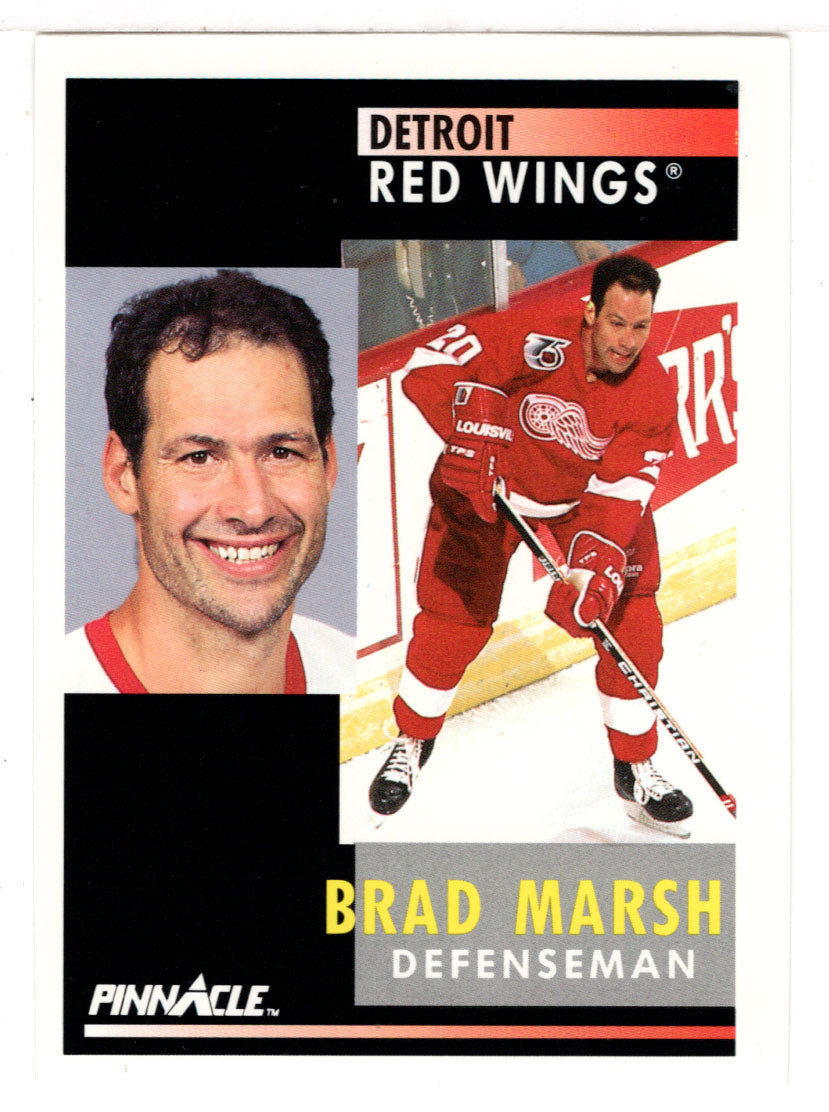 Brad Marsh - Detroit Red Wings (NHL Hockey Card) 1991-92 Pinnacle # 361 Mint