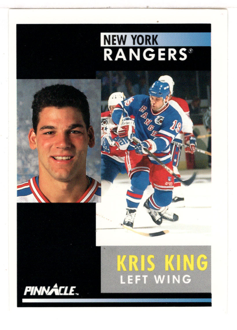 Kris King - New York Rangers (NHL Hockey Card) 1991-92 Pinnacle # 362 Mint
