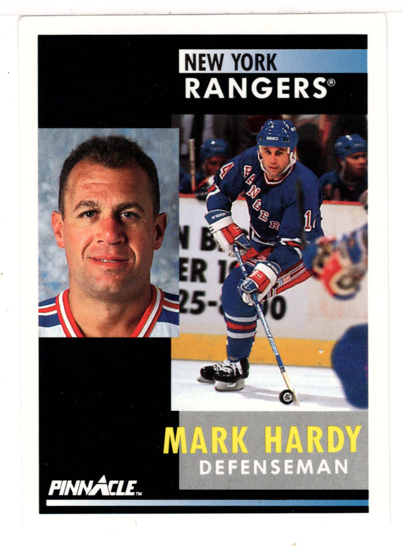 Mark Hardy - New York Rangers (NHL Hockey Card) 1991-92 Pinnacle # 420 Mint