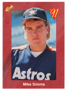 Mike Simms - Houston Astros (MLB Baseball Card) 1991 Classic II # 90 Mint