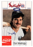 Don Mattingly - 1987 More Major League Records (MLB Baseball Card) 1991 Collectors Series Coca Cola # 11 Mint